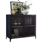 Navan Industrial Black Metal 2 Doors 90cm Sideboard
