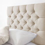 Newgale Tufted Fabric Upholstered Single Guest Bed With Trundle