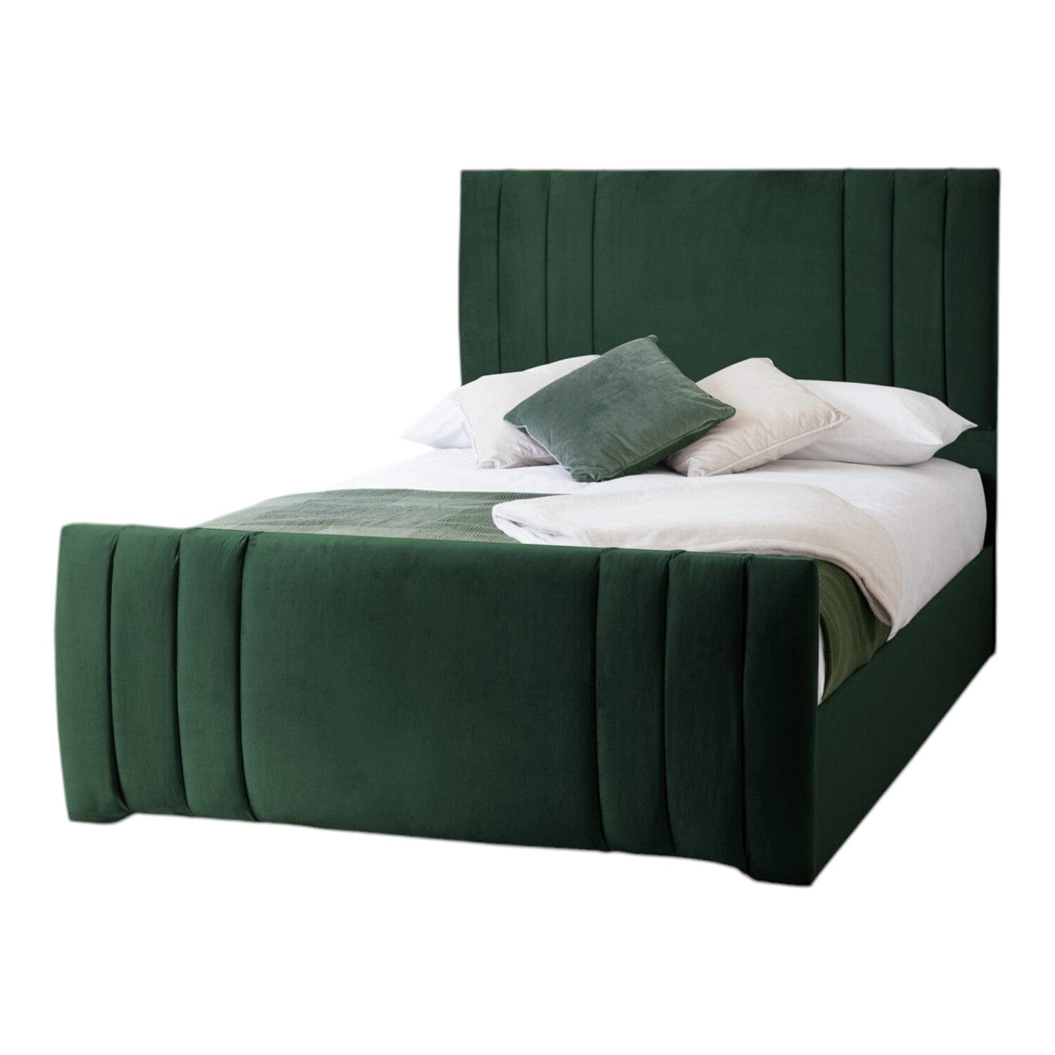 Newport Modern Design Velvet Fabric Upholstered Bed Frame