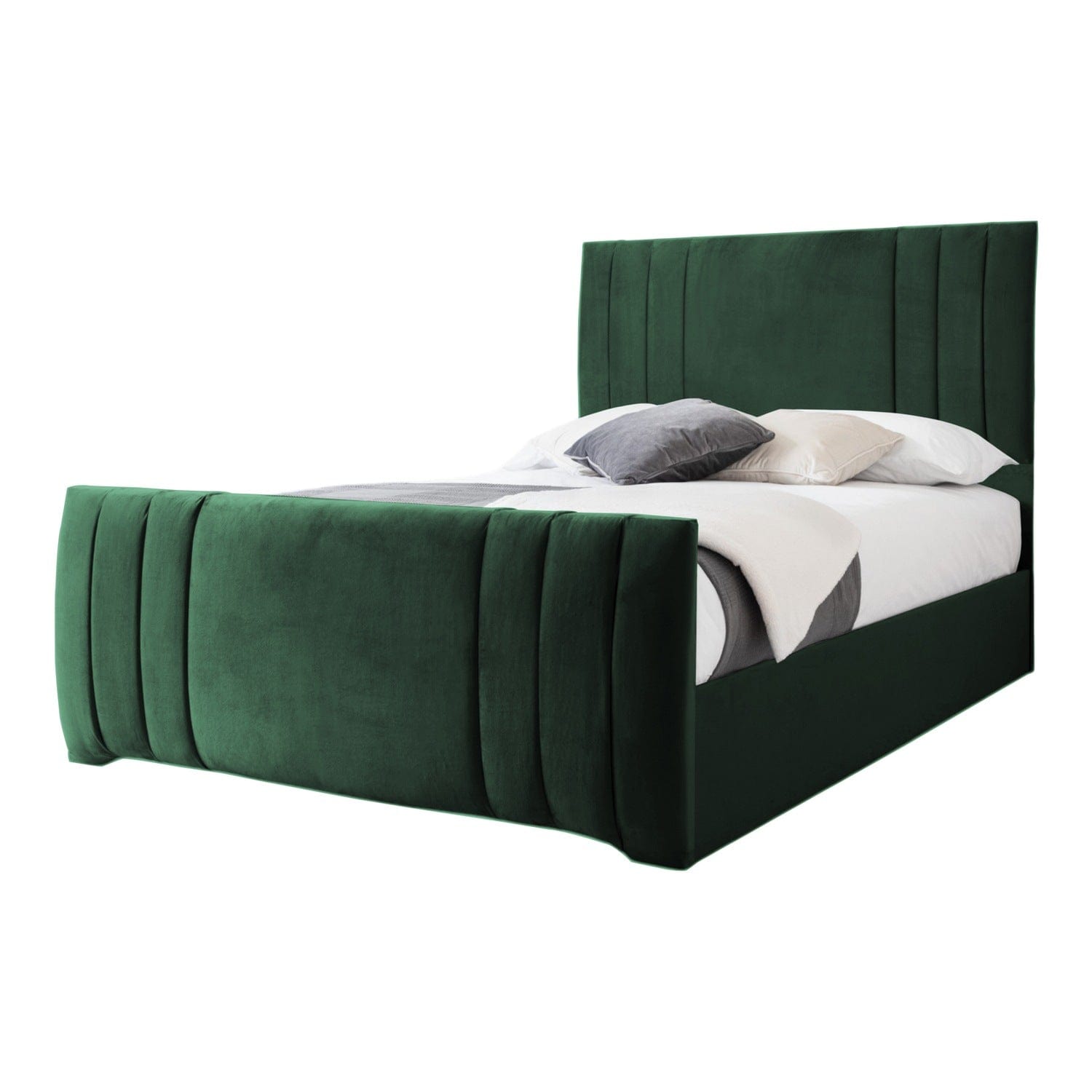 Newport Modern Design Velvet Fabric Upholstered Bed Frame