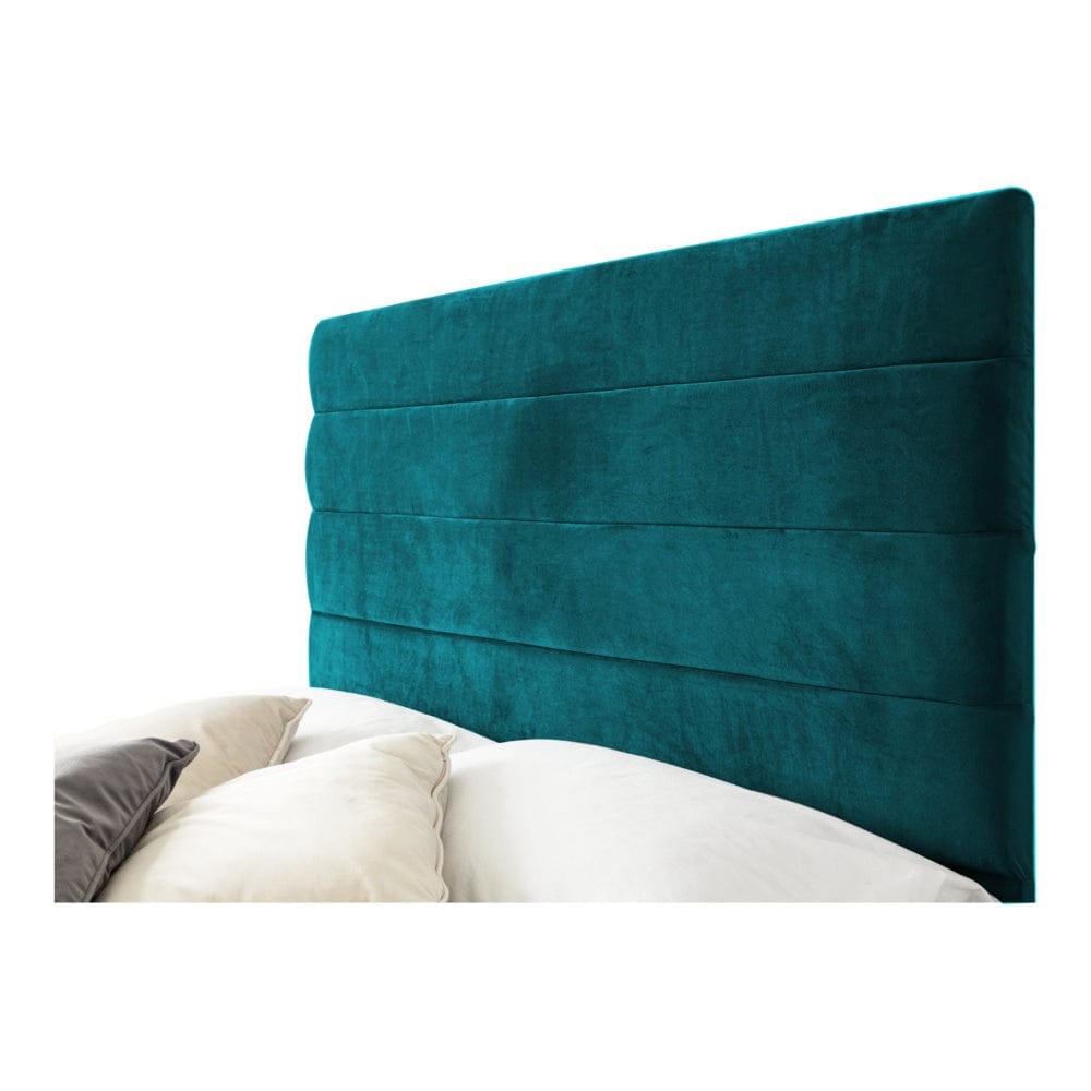 Pembroke Modern Horizontal Lined Fabric Upholstered Bed Frame