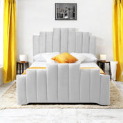 Penarth Modern Designer Velvet Fabric Upholstered Bed Frame
