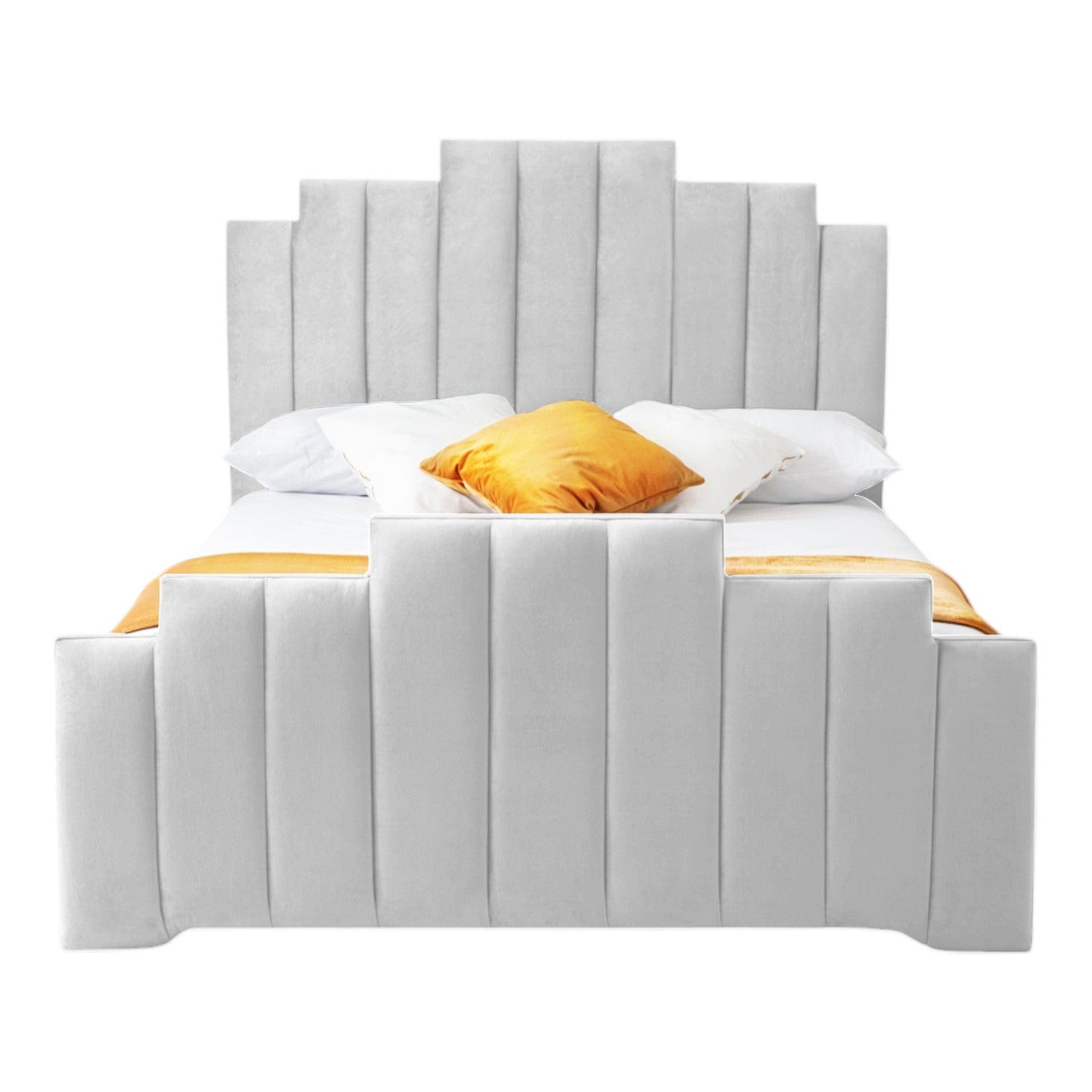 Penarth Modern Designer Velvet Fabric Upholstered Bed Frame