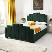 Penarth Modern Designer Velvet Fabric Upholstered Bed Frame