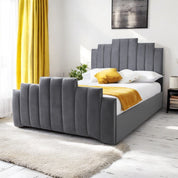 Penarth Modern Designer Velvet Fabric Upholstered Bed Frame