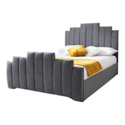 Penarth Modern Designer Velvet Fabric Upholstered Bed Frame