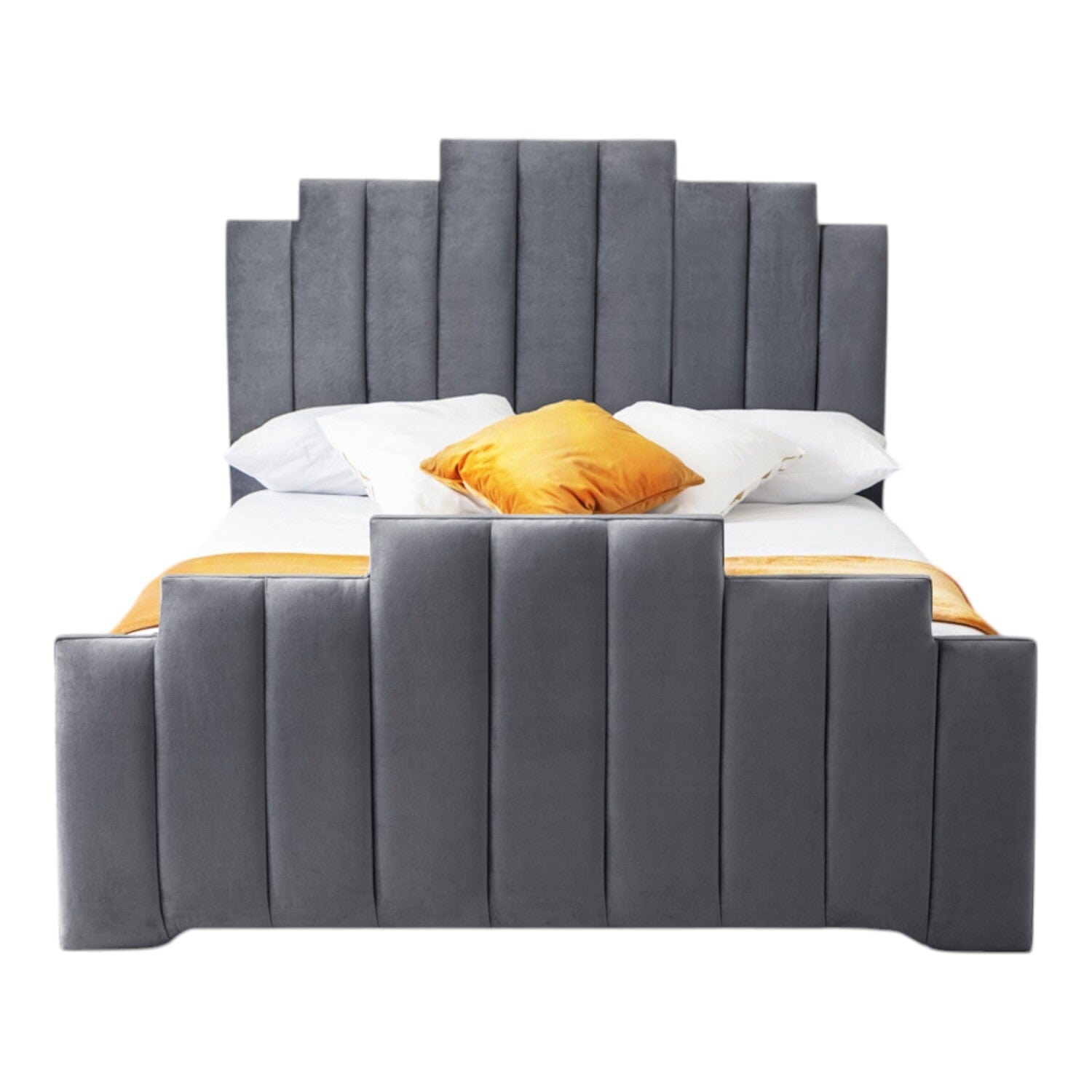 Penarth Modern Designer Velvet Fabric Upholstered Bed Frame