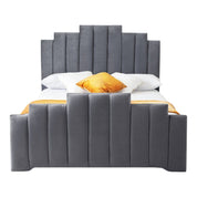 Penarth Modern Designer Velvet Fabric Upholstered Bed Frame