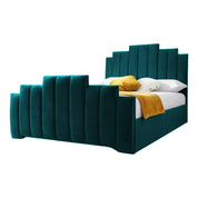 Penarth Modern Designer Velvet Fabric Upholstered Bed Frame