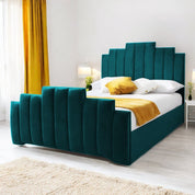Penarth Modern Designer Velvet Fabric Upholstered Bed Frame