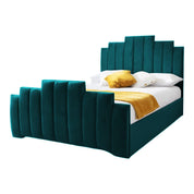 Penarth Modern Designer Velvet Fabric Upholstered Bed Frame