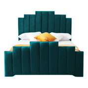 Penarth Modern Designer Velvet Fabric Upholstered Bed Frame