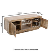 Prehen 145cm Wooden TV Media Unit Cabinet