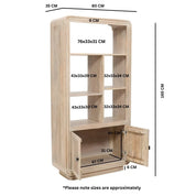 Prehen Large Wooden 2 Door Bookcase