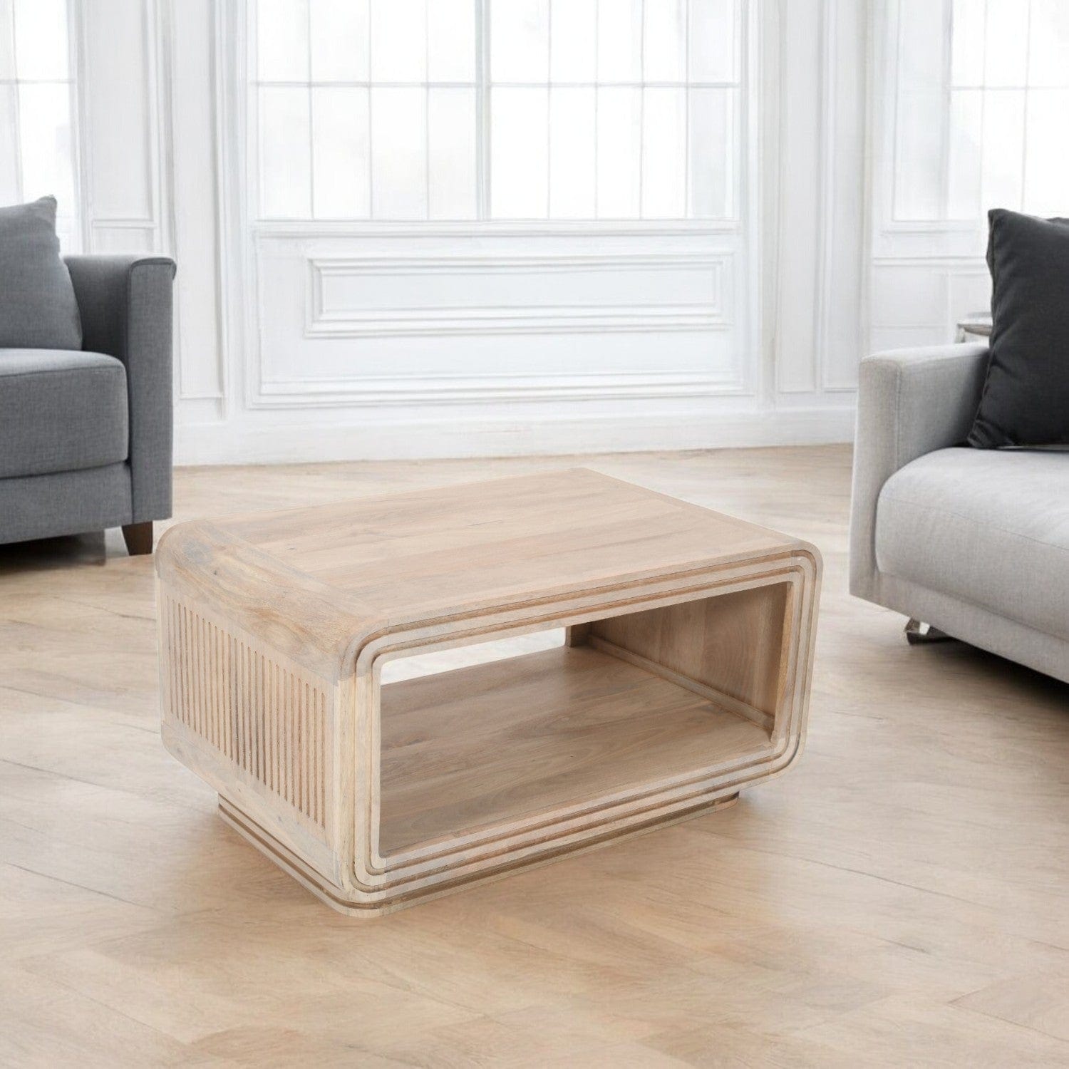 Prehen Light Wooden Rectangular Coffee Table