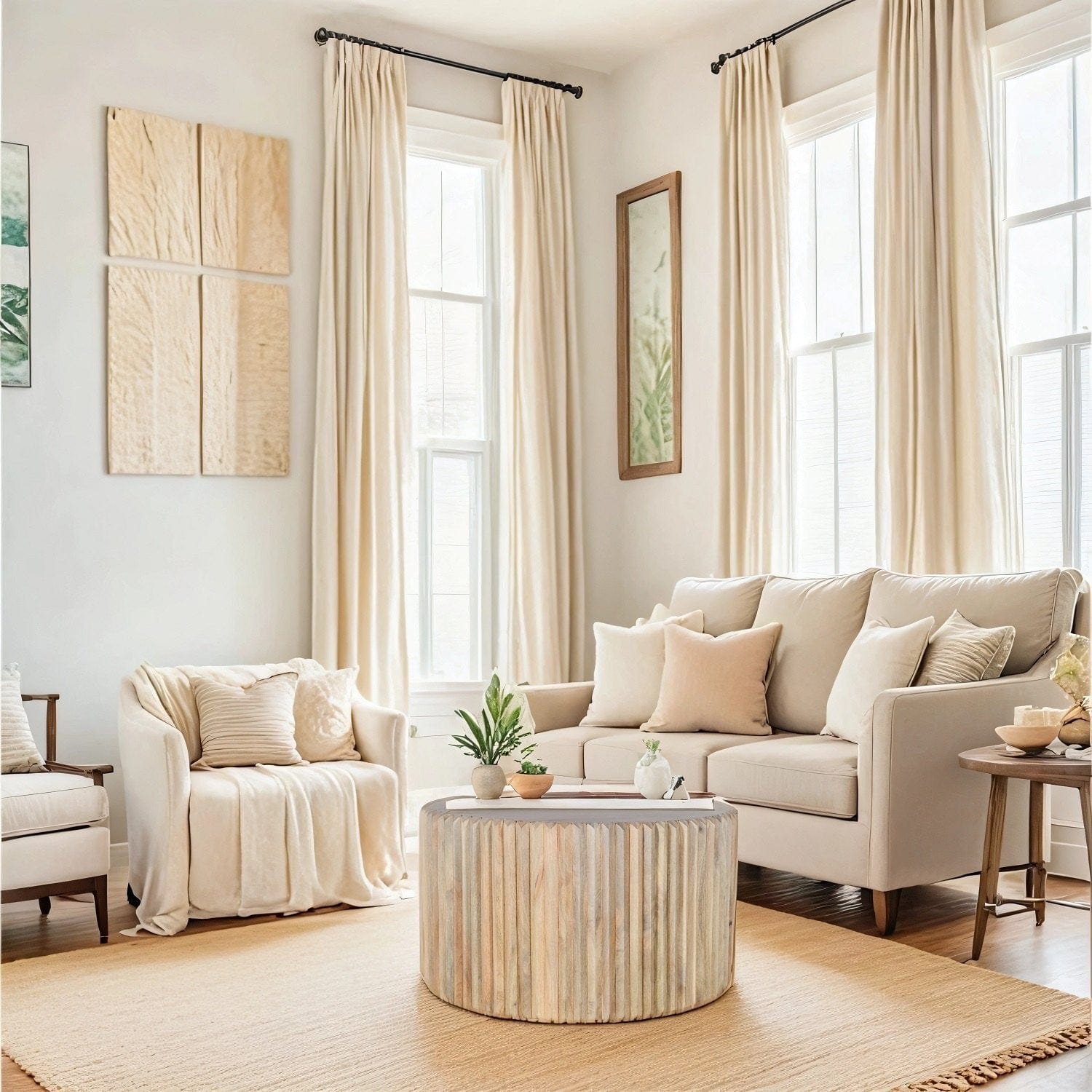 Prehen Light Wooden Round Coffee Table