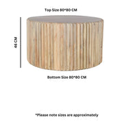 Prehen Light Wooden Round Coffee Table