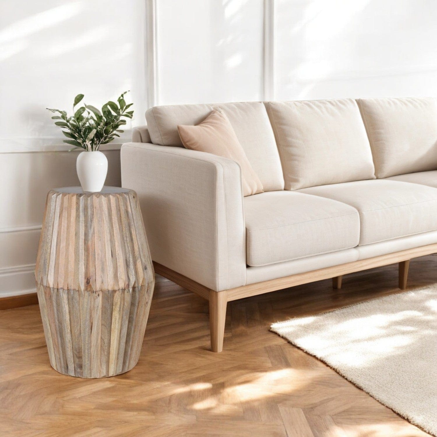 Prehen Solid Wooden Round Side Table