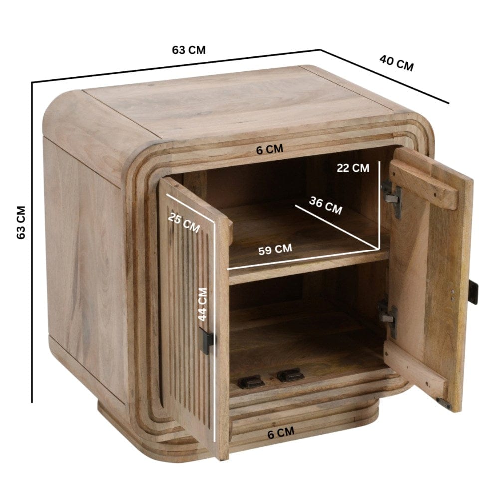 Prehen Wooden 2 Doors 63cm Mini Sideboard Cabinet