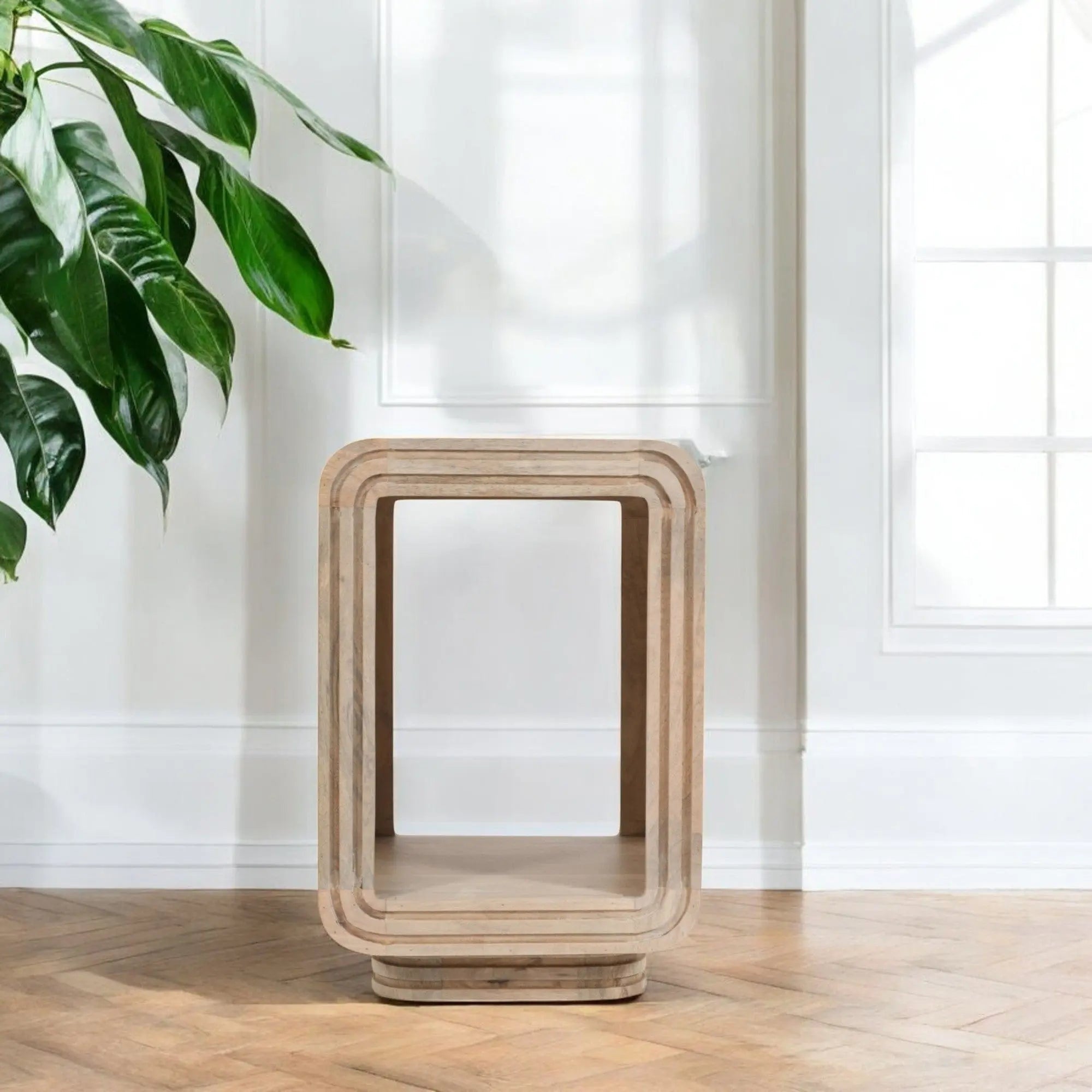 Prehen Wooden Cube Open Side Table - OAT Home