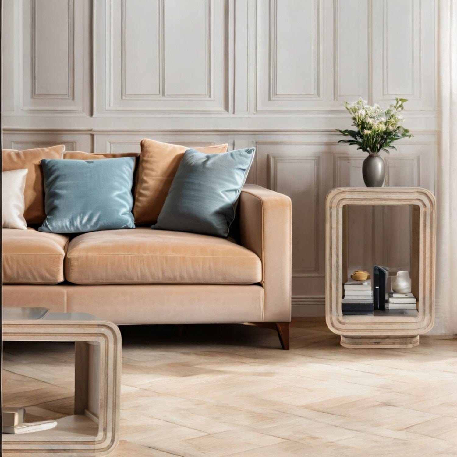 Prehen Wooden Cube Open Side Table