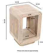 Prehen Wooden Cube Open Side Table
