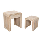Prehen Wooden Nest Of 2 Tables With Drawer