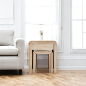 Prehen Wooden Nest Of 2 Tables With Drawer