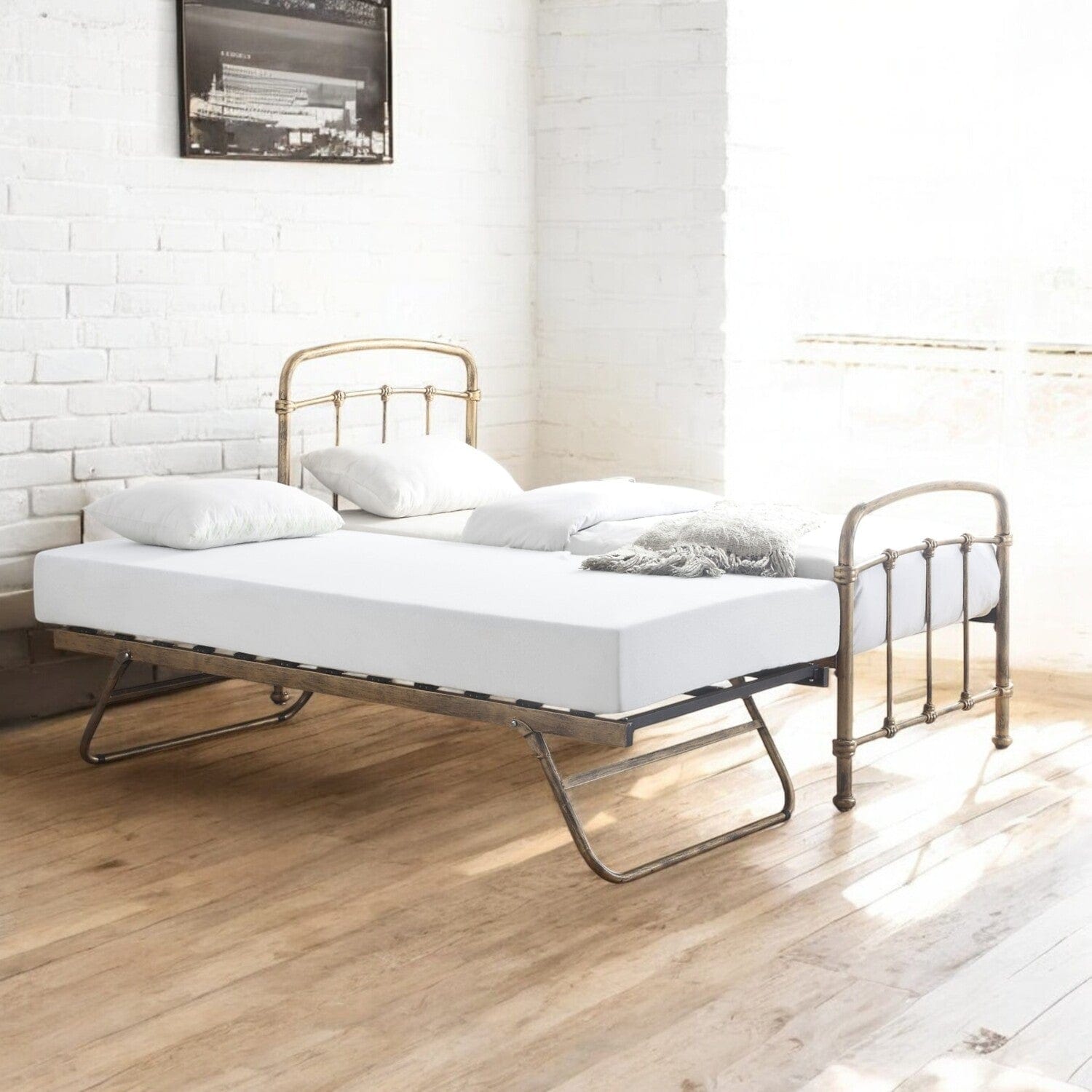 Redbridge Metal Guest Bed with Trundle