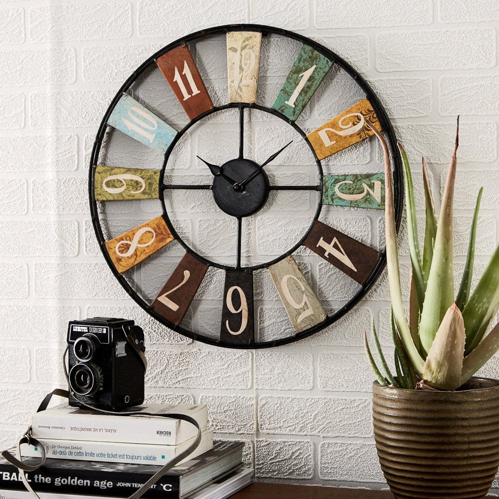 Ripon Industrial 48cm Metal Wall Clock