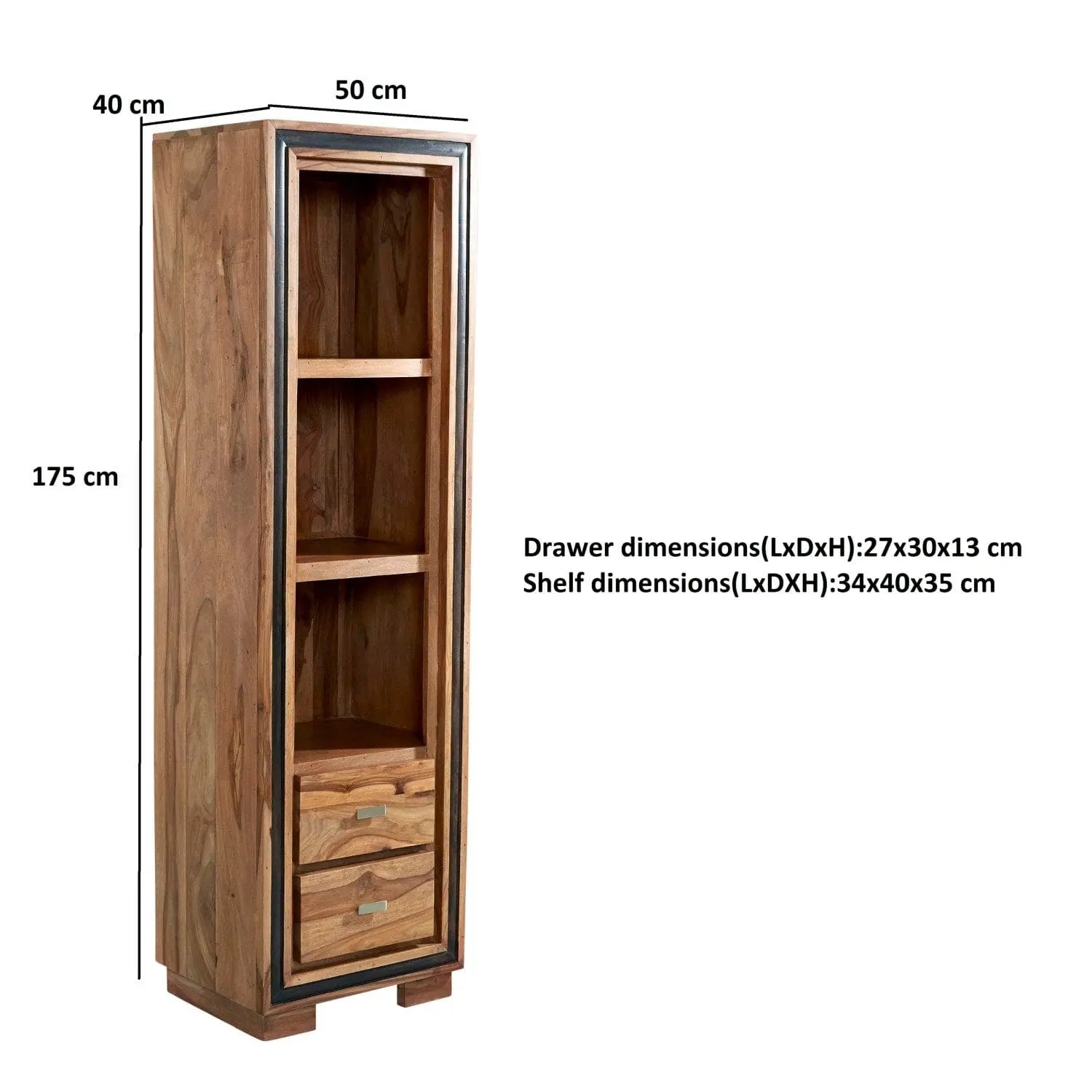 Rossmore Narrow Wooden Bookcase