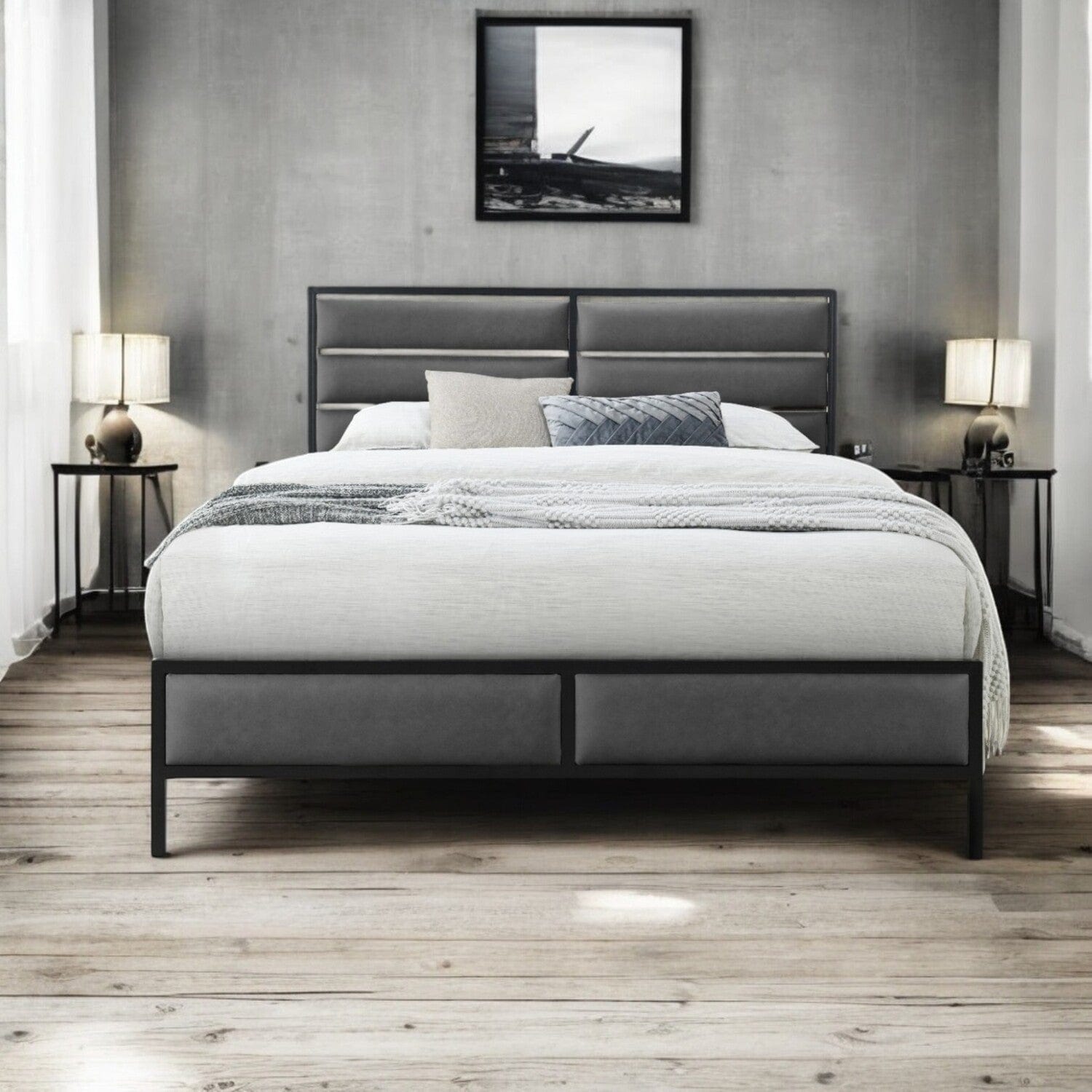 Sandbach Faux Leather Upholstered Bed Frame