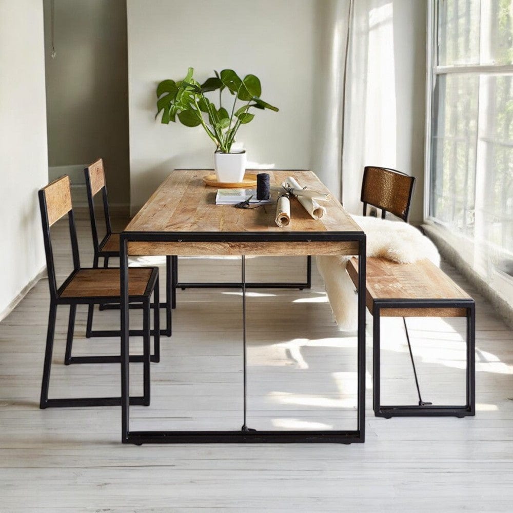 Sligo Industrial Metal & Wood 150cm Dining Table