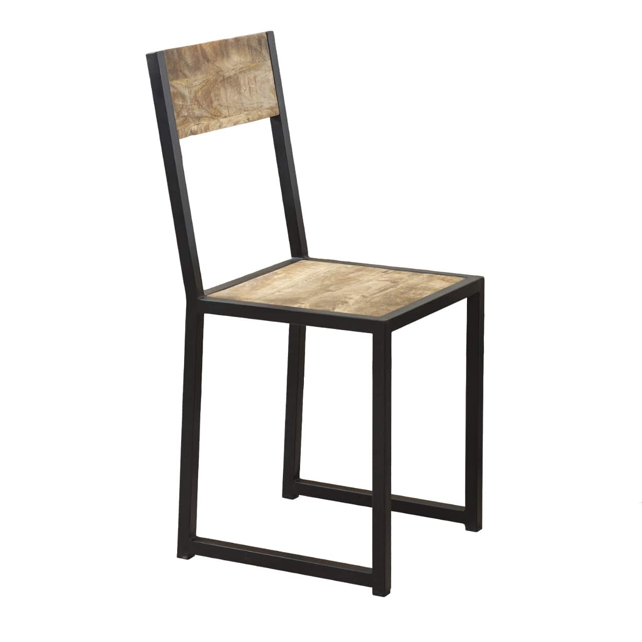 Sligo Industrial Metal & Wood Dining Chair Set of 2