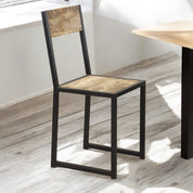 Sligo Industrial Metal & Wood Dining Chair Set of 2