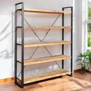 Sligo Industrial Metal & Wood Large Open Bookcase