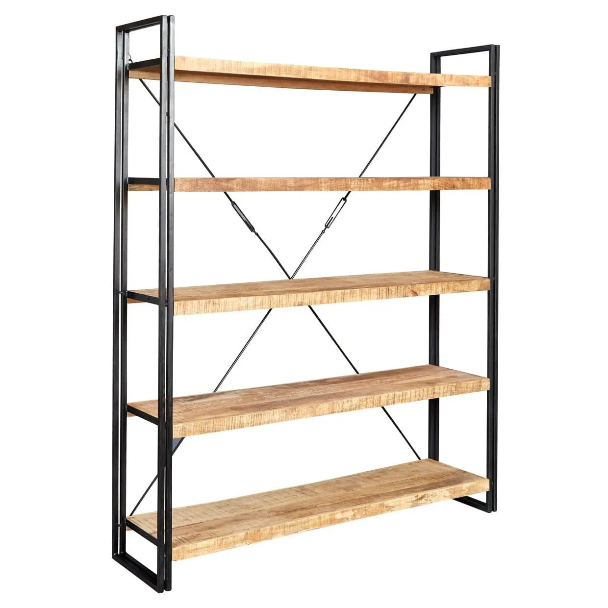 Sligo Industrial Metal & Wood Large Open Bookcase