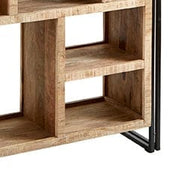 Sligo Industrial Metal & Wood Multi-Shelf Bookcase