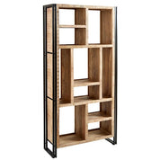 Sligo Industrial Metal & Wood Multi-Shelf Bookcase