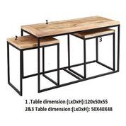 Sligo Industrial Metal & Wood Set of 3 Coffee Table