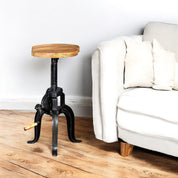 Sligo Industrial Metal & Wood Small Crank Side Table