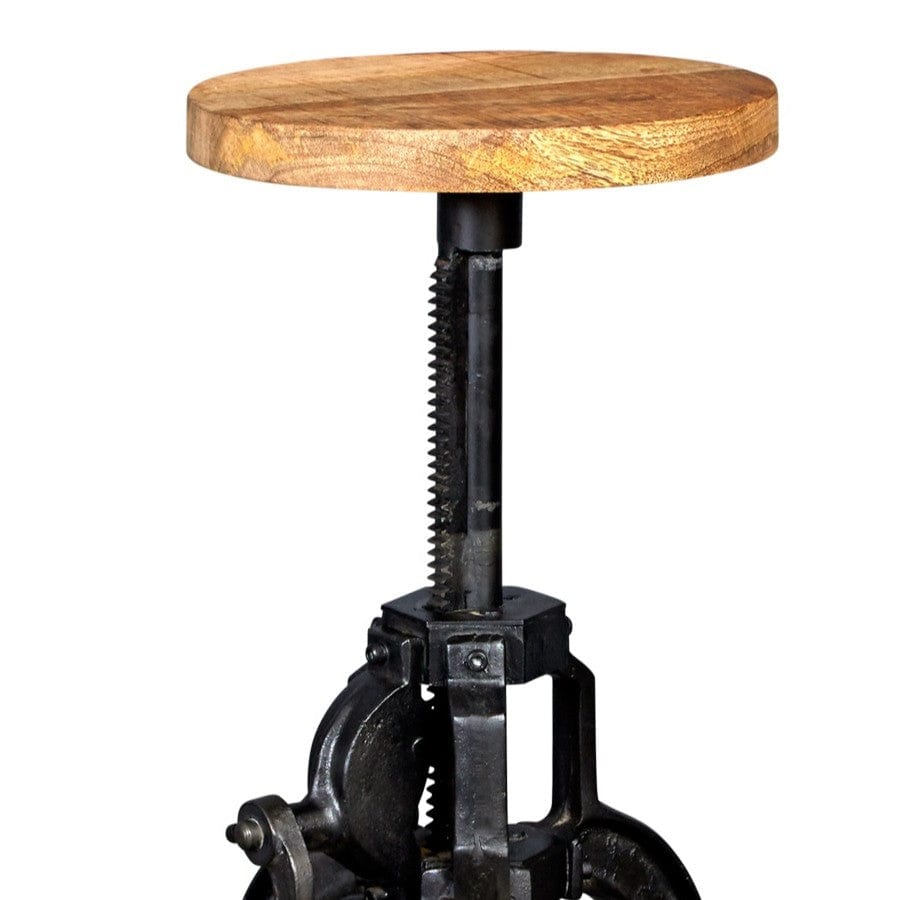 Sligo Industrial Metal & Wood Small Crank Side Table
