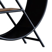 Sligo Industrial Round Metal & Wood Bookcase