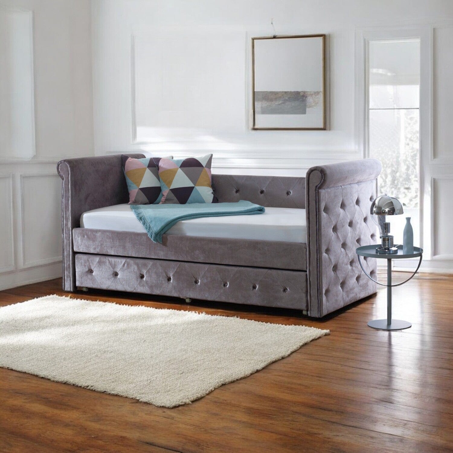 Styal Upholstered Day Bed with Trundle