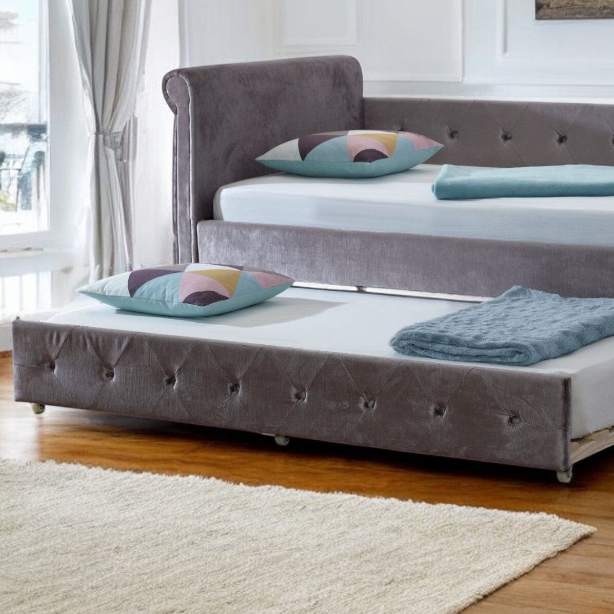 Styal Upholstered Day Bed with Trundle