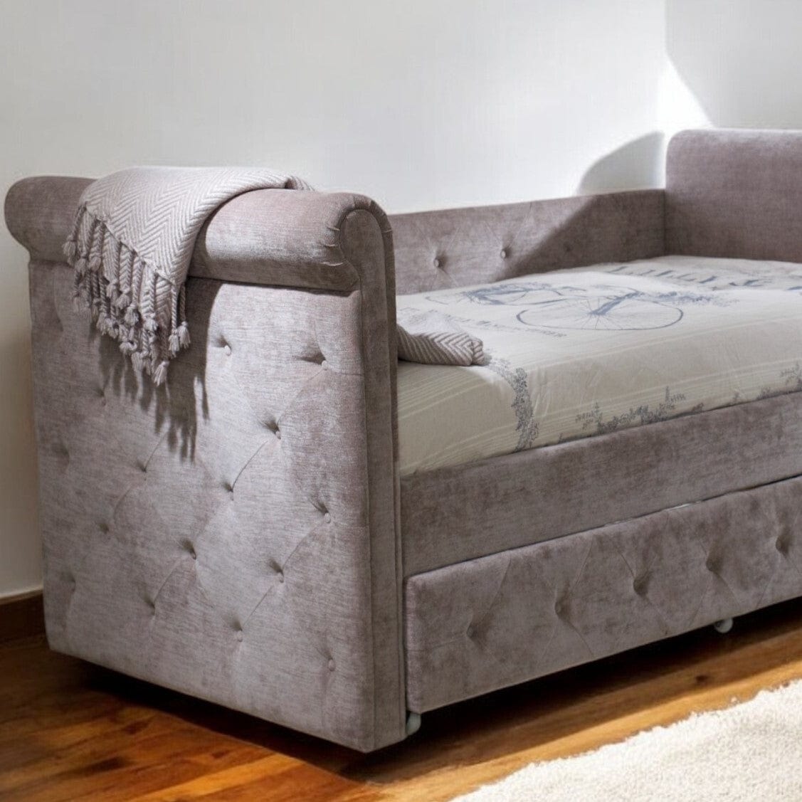 Styal Upholstered Day Bed with Trundle