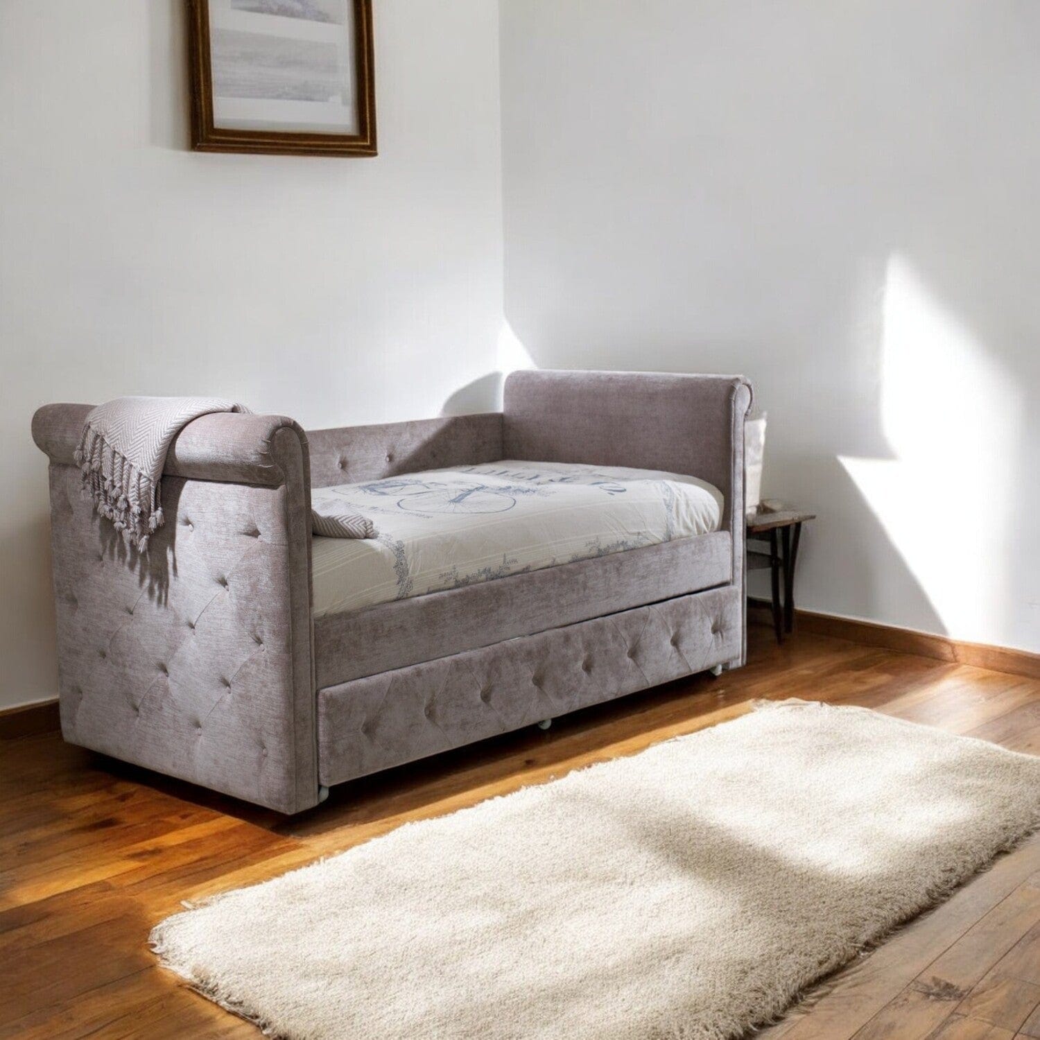 Styal Upholstered Day Bed with Trundle