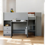 Ted Mid Sleeper Cabin Bed with Desk & Storage