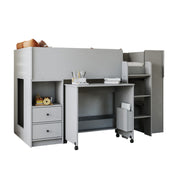 Ted Mid Sleeper Cabin Bed with Desk & Storage