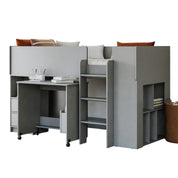Ted Mid Sleeper Cabin Bed with Desk & Storage
